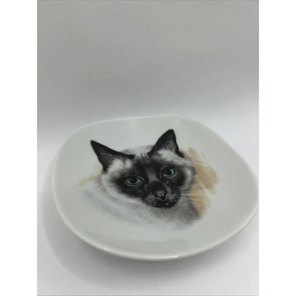 Schumann Arzberg Bavaria Germany Siamese Cat Trinket Dish Small Plate